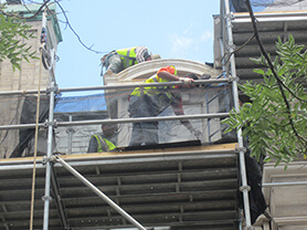 Man on scaffolding